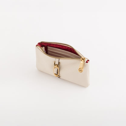 Portamonete Con Portachiavi Donna - Giulia wallet Crema