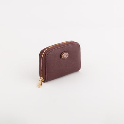 Portamonete Con Portachiavi Donna - Leonia accessories Prugna