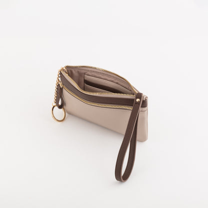 Portamonete Con Portachiavi Donna - Berna wallet Marmo/Moro