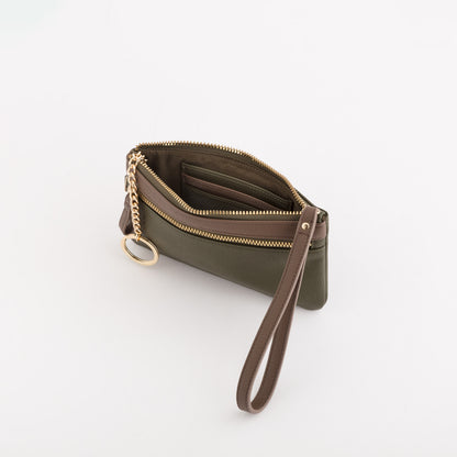 Portamonete Con Portachiavi Donna - Berna wallet Bosco/Tortora