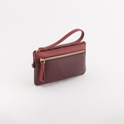 Portamonete Con Portachiavi Donna - Berna wallet Prugna/Ciliegia