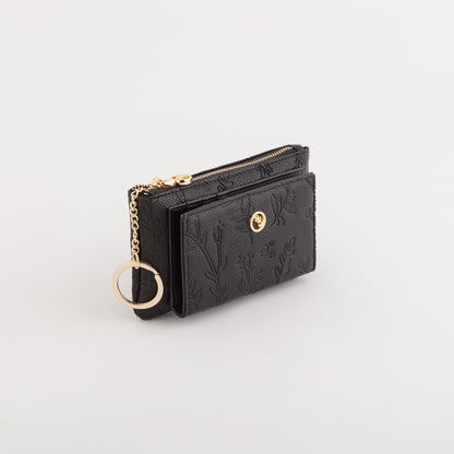 Portamonete Con Portachiavi Donna - Natalie wallet Nero