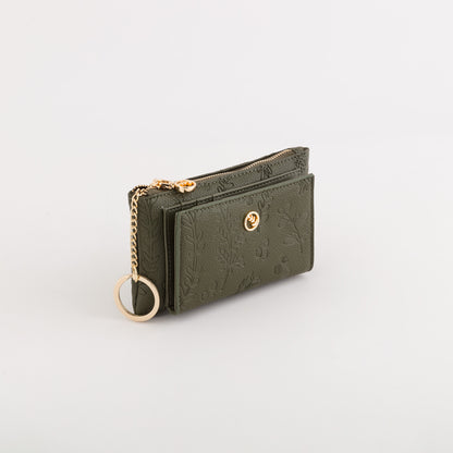 Portamonete Con Portachiavi Donna - Natalie wallet Oliva