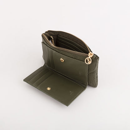 Portamonete Con Portachiavi Donna - Natalie wallet Oliva