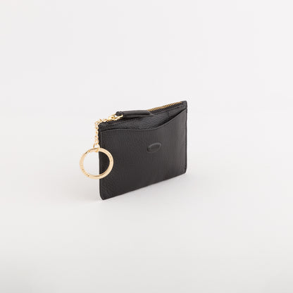 Women's Coin Purse with Keychain - Delta Winter Black