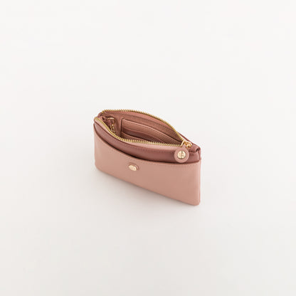 Women's Coin Purse With Keychain - Azalea wallet v1 Powder