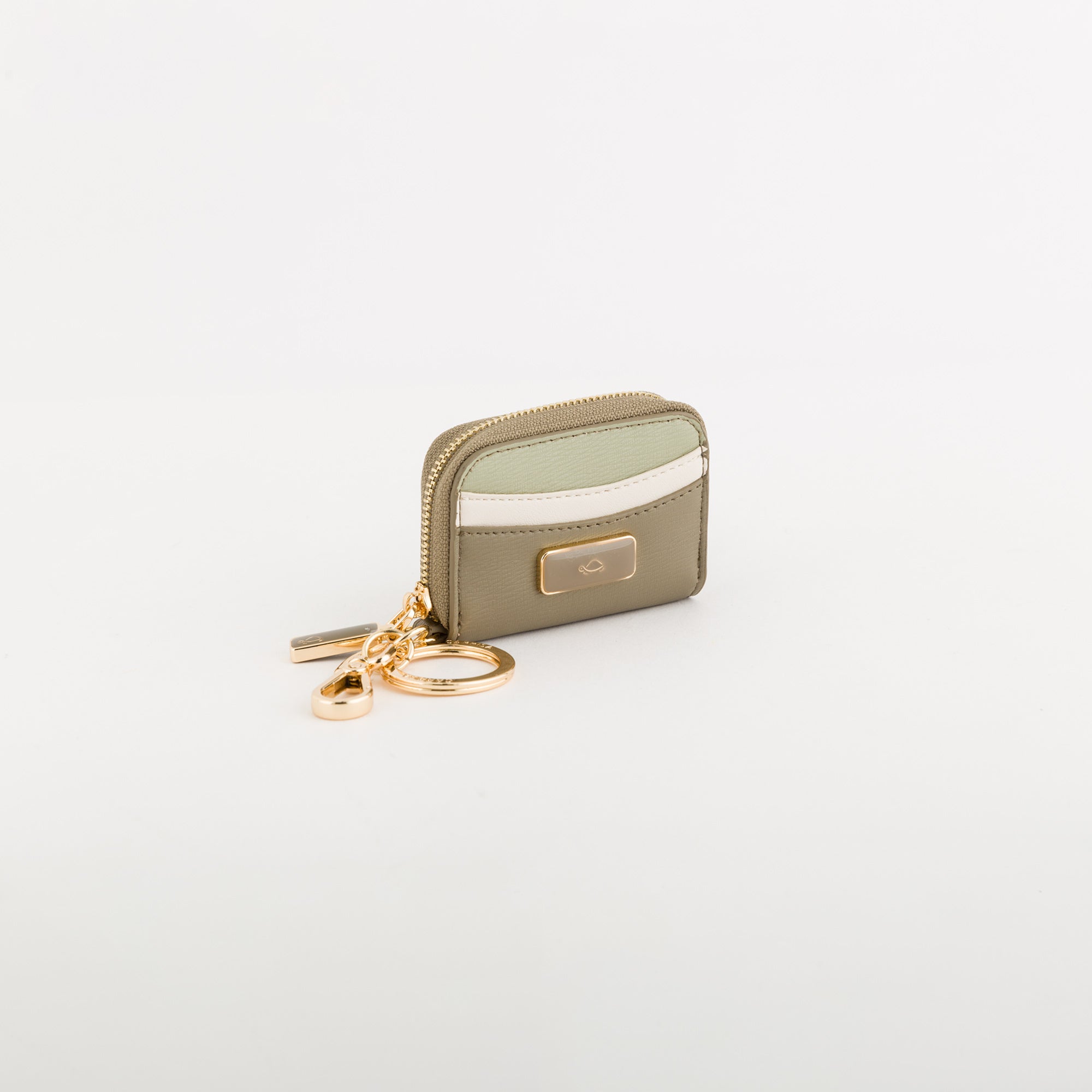 Monedero con llavero para mujer - Fresia wallet v2 Verde Lichene/Multi