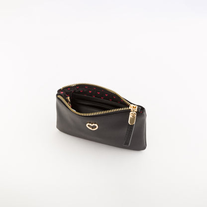 Women's Coin Purse With Keychain - Dalia wallet v3 Black