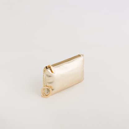 Women's Purse With Keychain - Berenice wallet v3 Light Gold