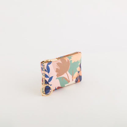 Women's Purse With Keychain - Areta wallet Pink/Multicolor