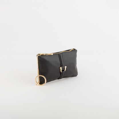 Women's Coin Purse With Keychain - Marie wallet Black