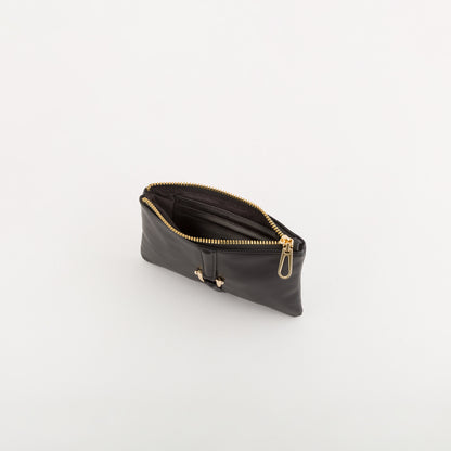 Women's Coin Purse With Keychain - Marie wallet Black
