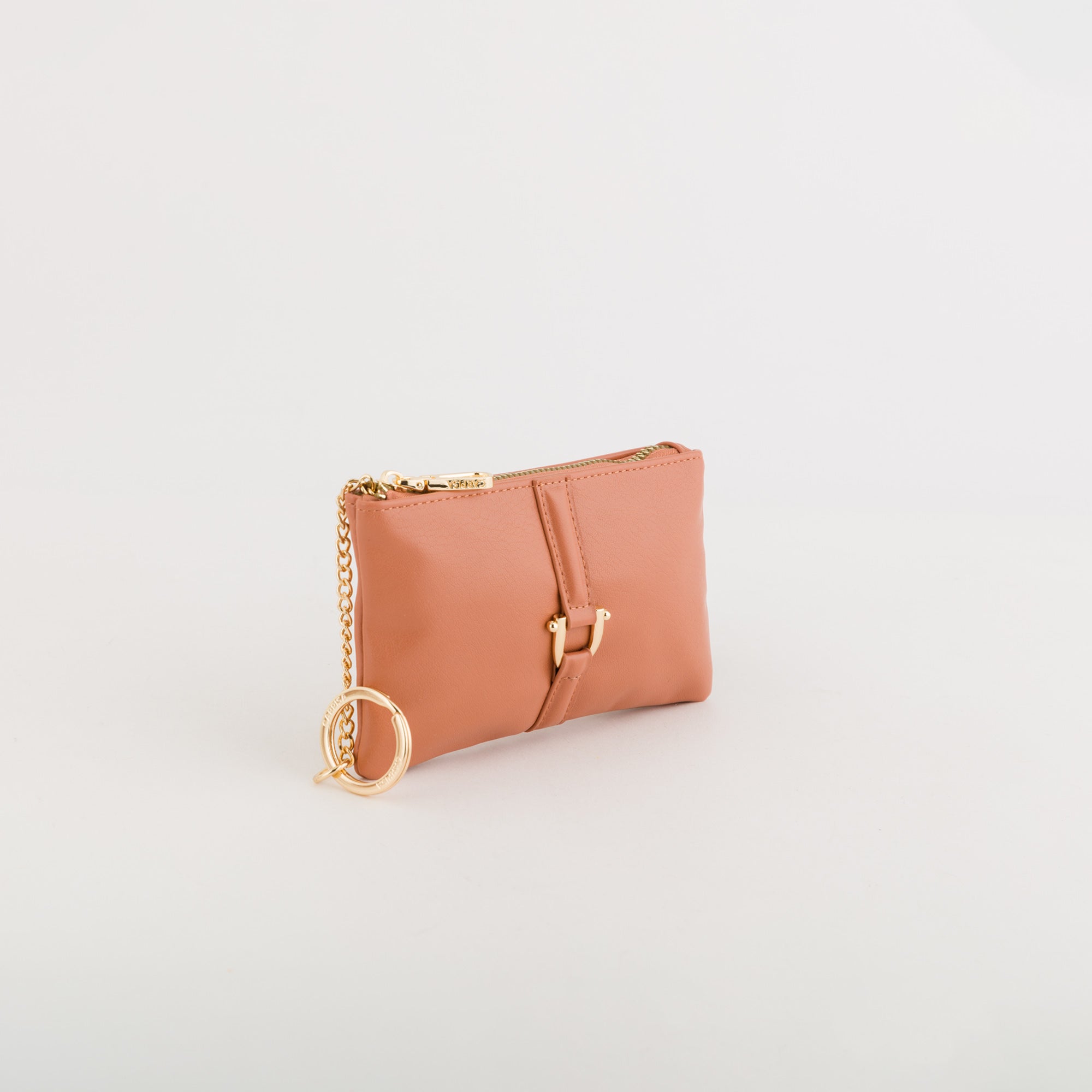 Women's Coin Purse With Keychain - Marie wallet Salmon