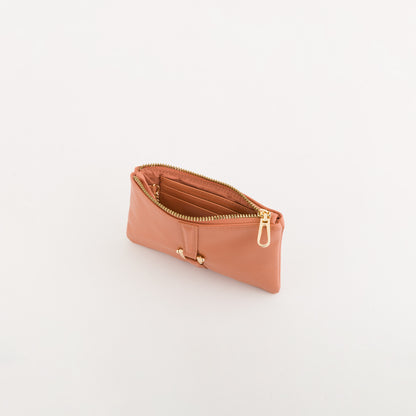 Women's Coin Purse With Keychain - Marie wallet Salmon
