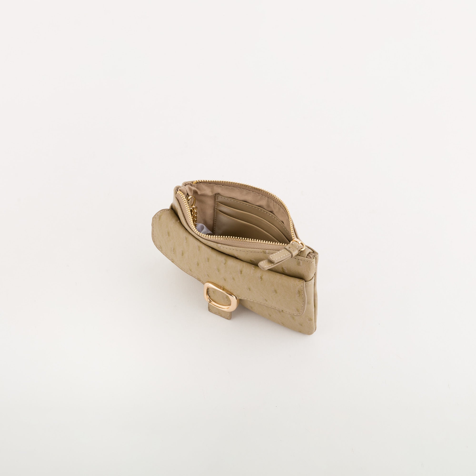 Portamonete Con Portachiavi Donna - Michela wallet v1 Fango