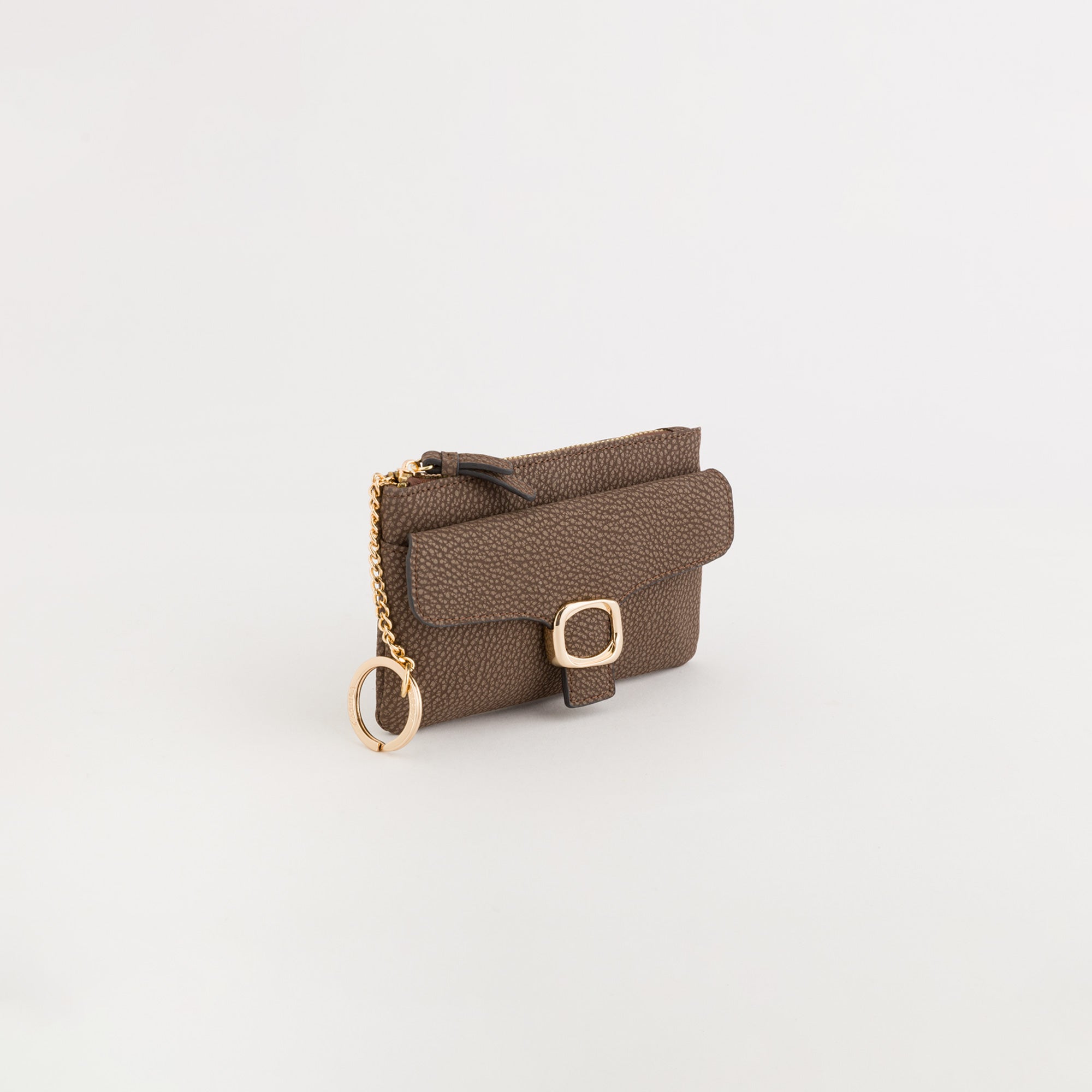 Portamonete Con Portachiavi Donna - Michela wallet v2 Cioccolato