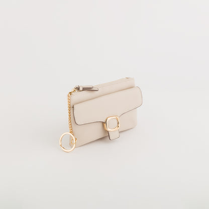 Geldbörse mit Schlüsselbund für Damen - Michela Wallet v5 Creme