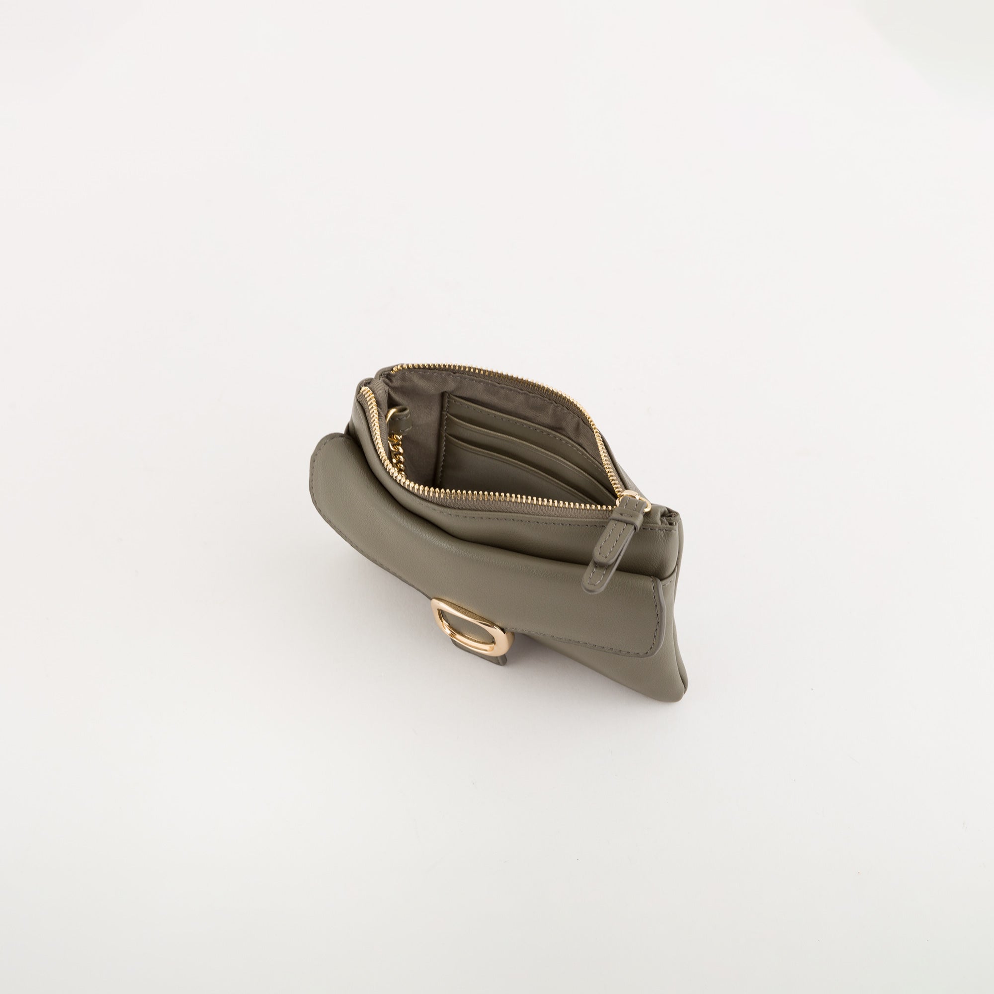 Portamonete Con Portachiavi Donna - Michela wallet v5 Oliva