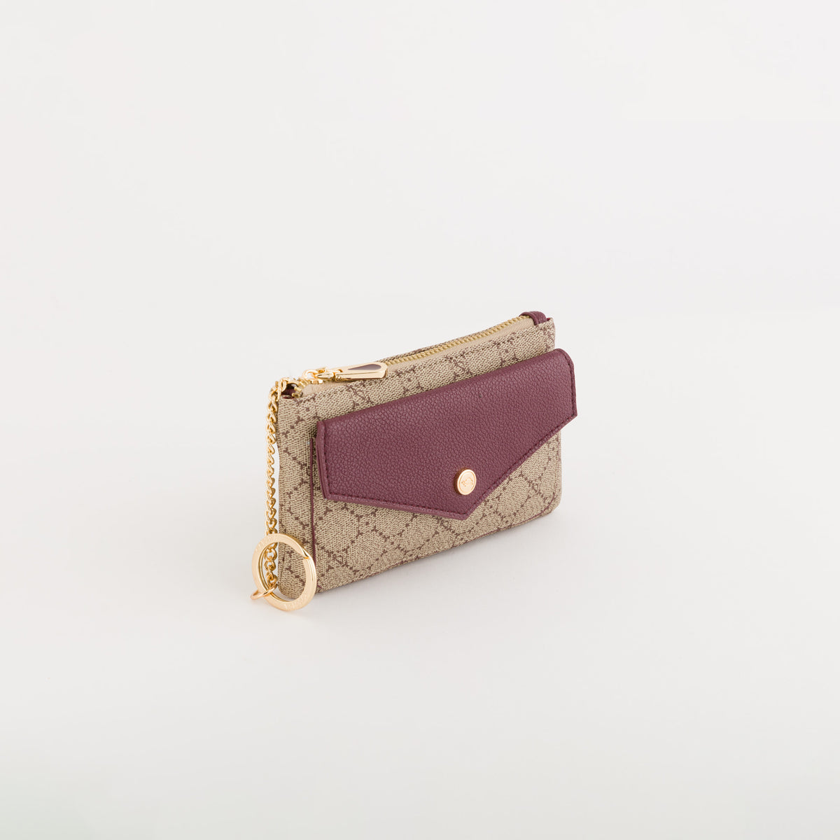 Portamonete Con Portachiavi Donna - Diana fall wallet Tortora/Vino