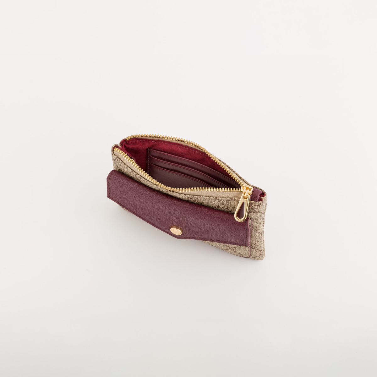 Portamonete Con Portachiavi Donna - Diana fall wallet Tortora/Vino