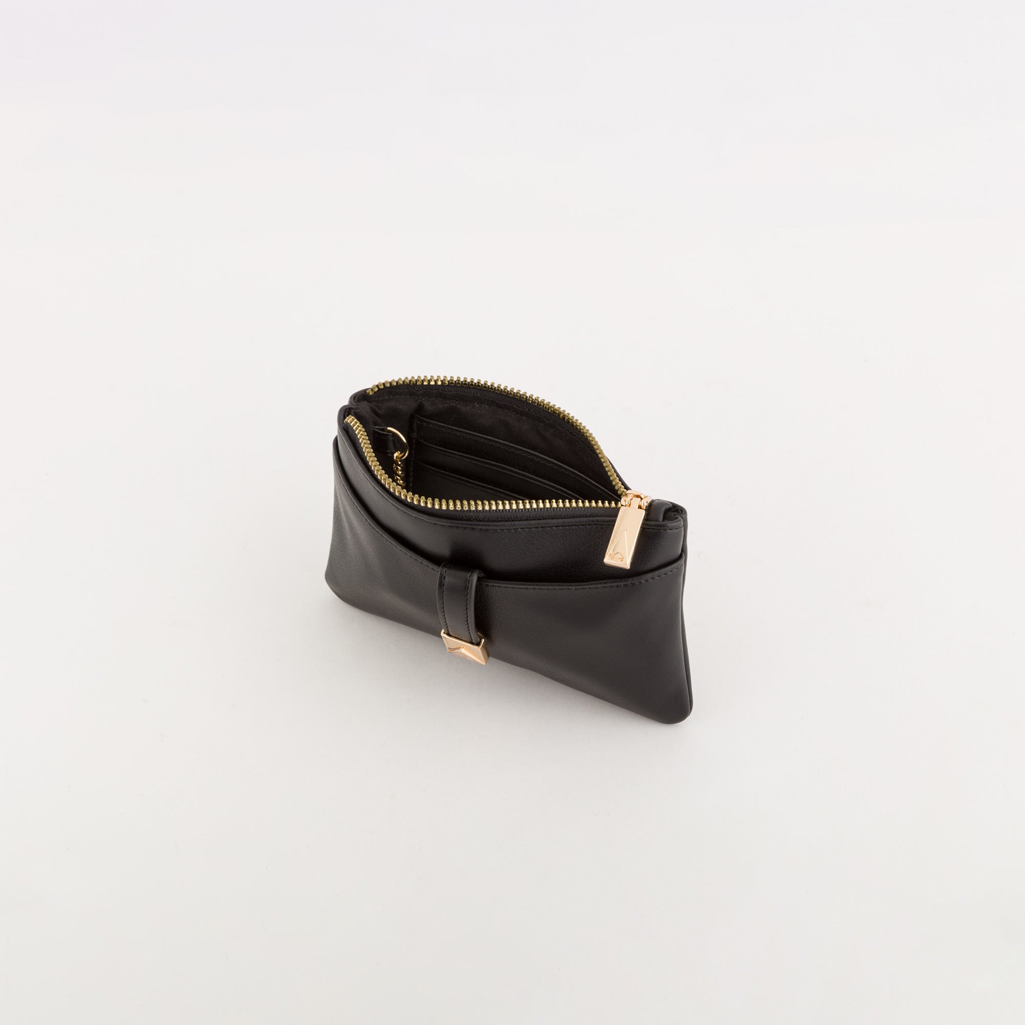 Portamonete Con Portachiavi Donna - Eleonora wallet Nero