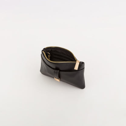 Portamonete Con Portachiavi Donna - Eleonora wallet Nero