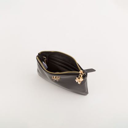 Portamonete Con Portachiavi Donna - Dafne wallet v1 Nero