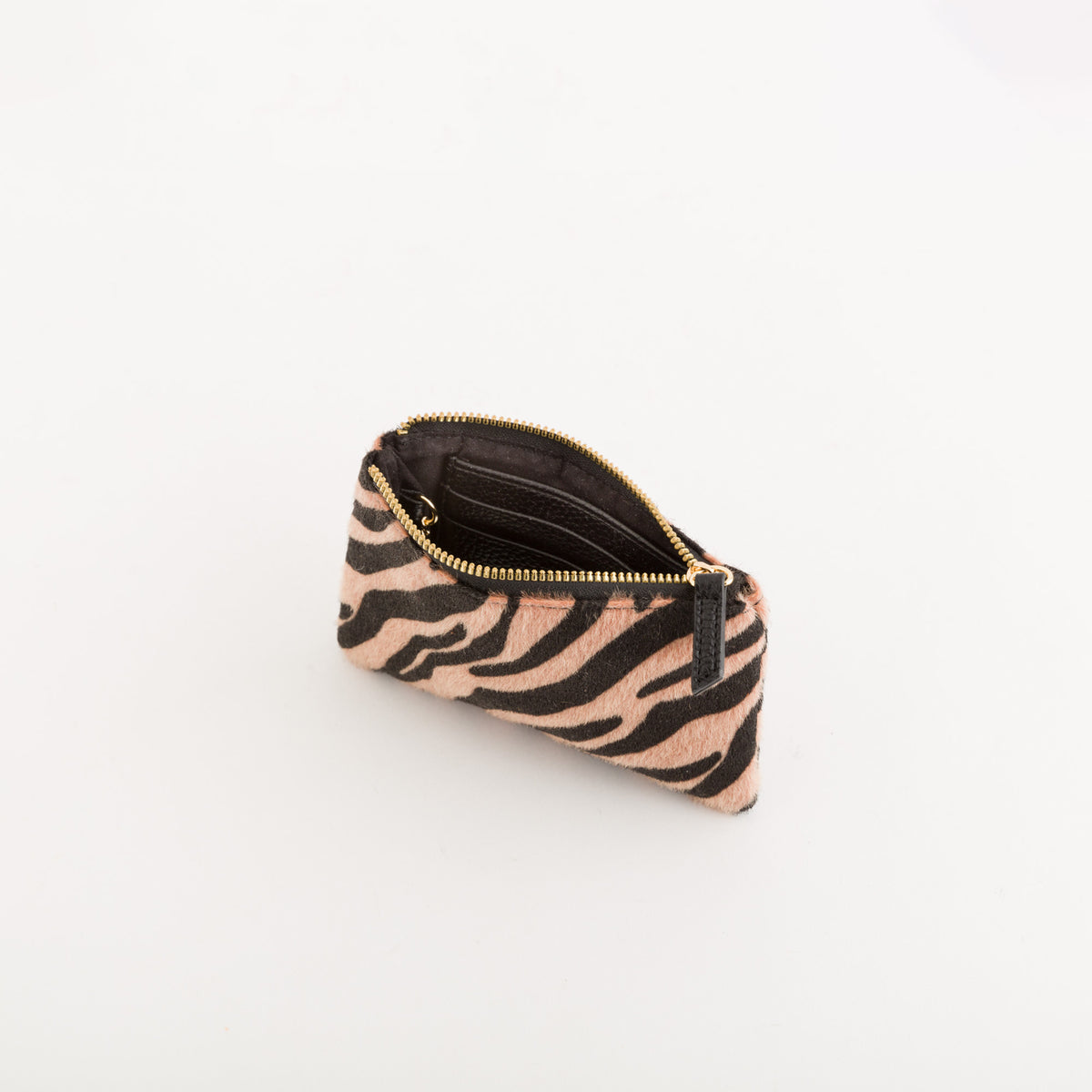 Women's Coin Purse With Keychain - Emily wallet v4 Black/Camel