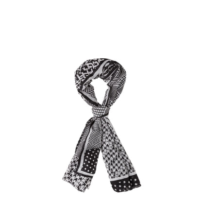 Damenschals - Seidenschals Schwarz/Mehrfarbig