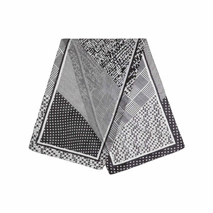 Damenschals - Seidenschals Schwarz/Mehrfarbig