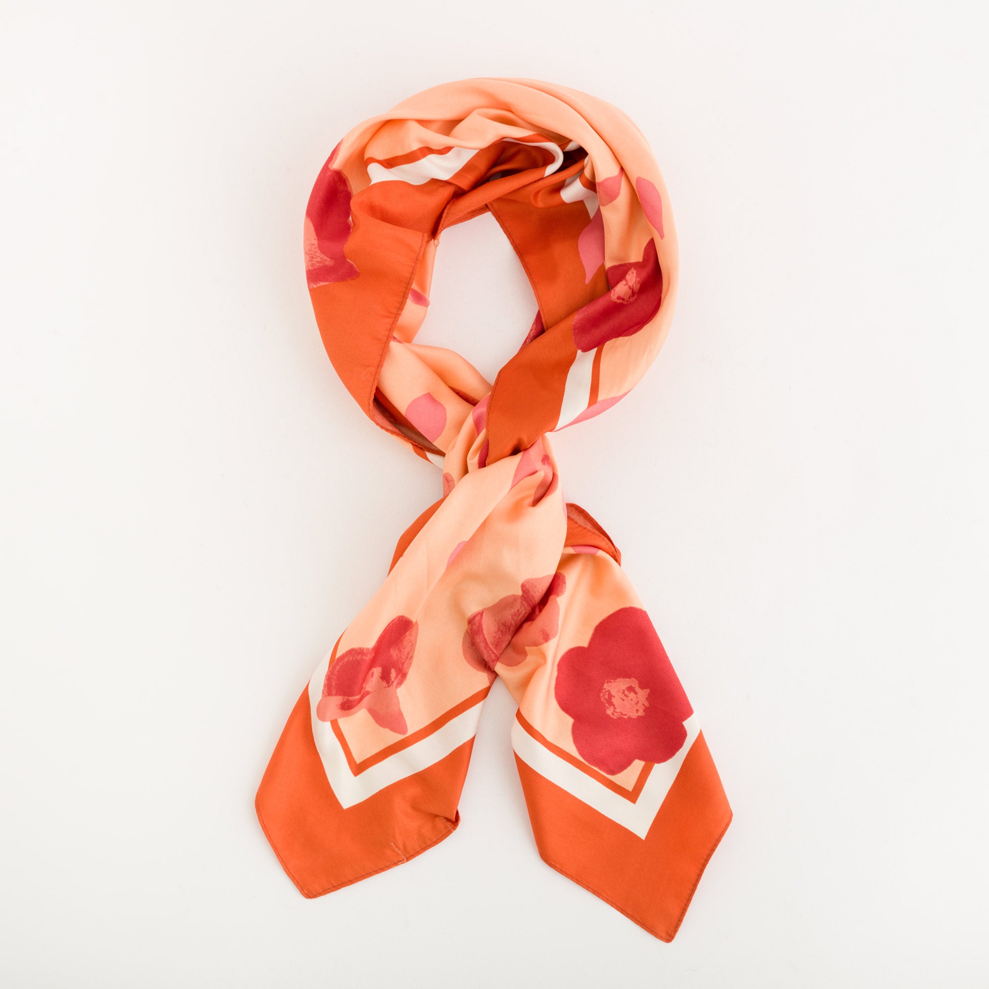 Damenschal - Halstuch Creme/Mehrfarbig