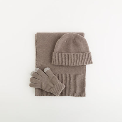 Set guanto sciarpa cappello - Thaigo set Grigio