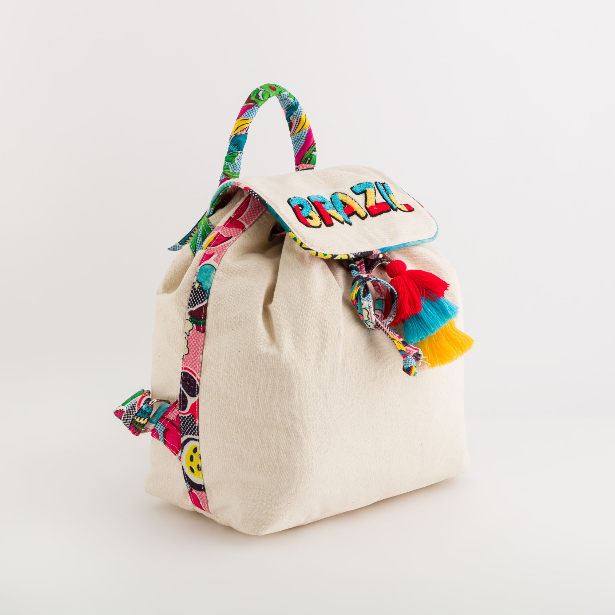 Damenrucksack - Brasilien Creme/Mehrfarbig