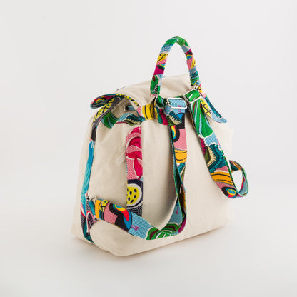 Damenrucksack - Brasilien Creme/Mehrfarbig