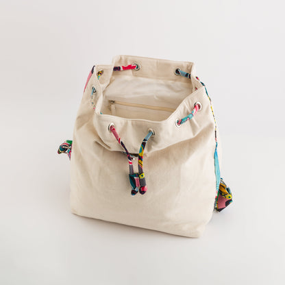 Damenrucksack - Brasilien Creme/Mehrfarbig