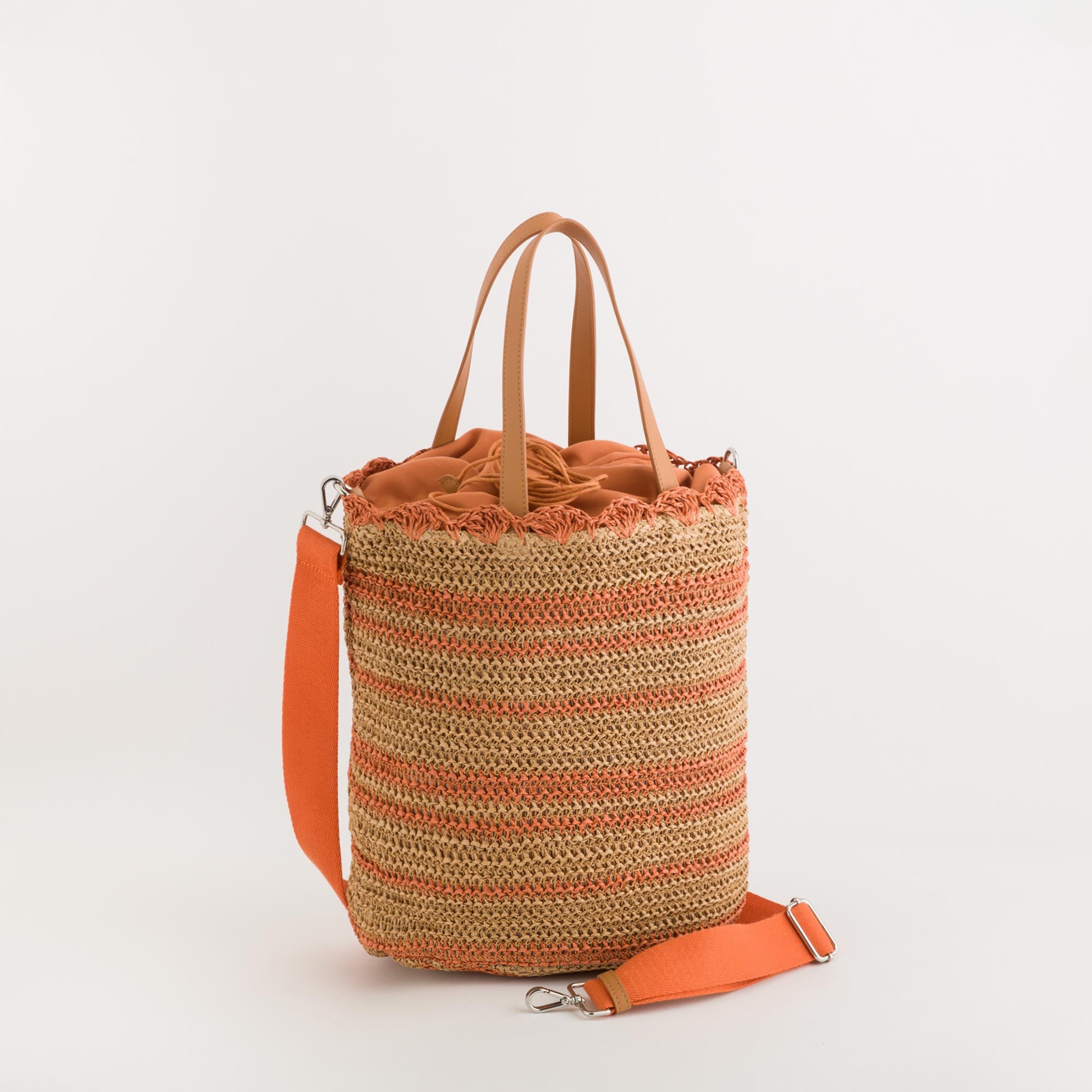 Borsa A Mano Donna - Riccione Natürlich/Papaya