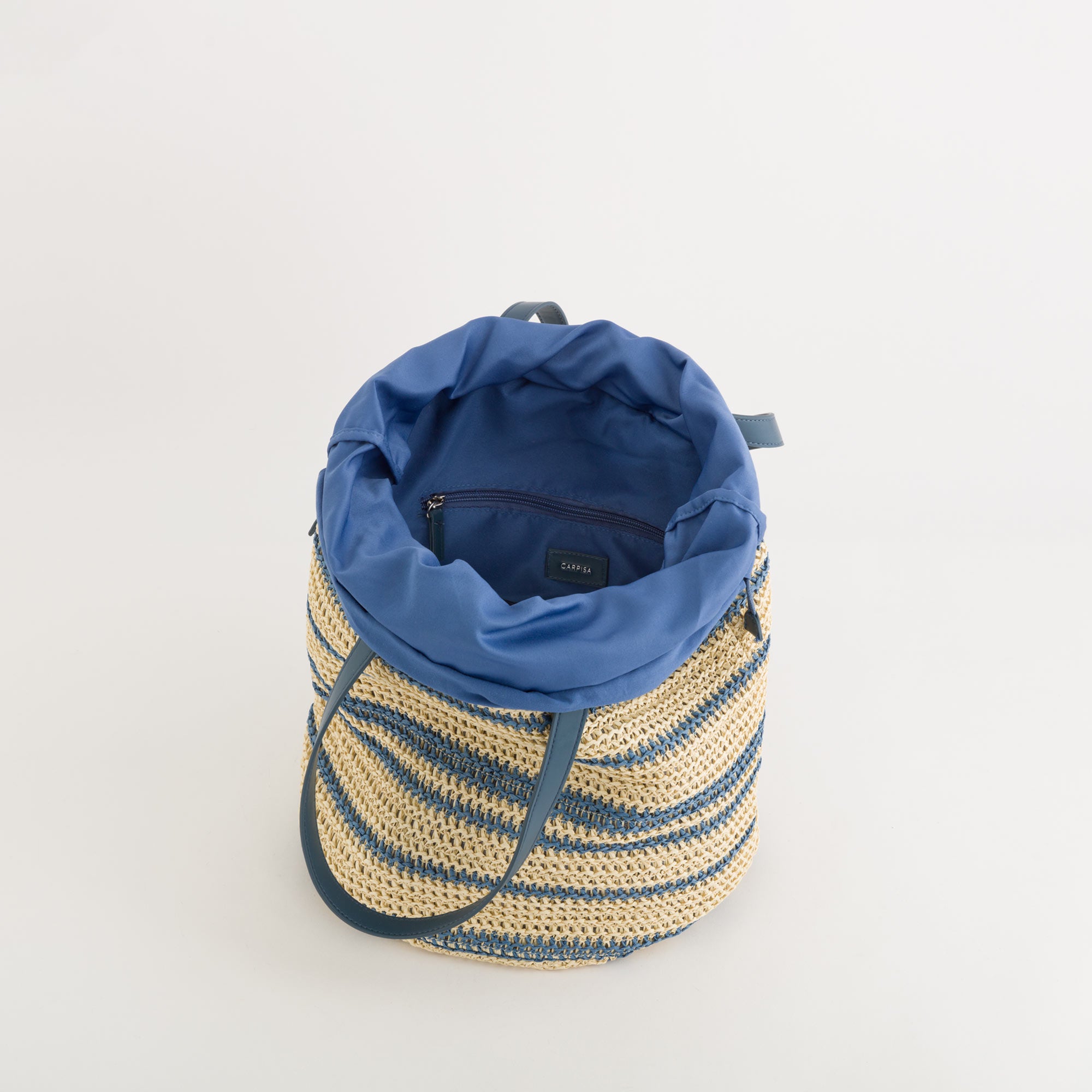 Borsa A Mano Donna - Riccione Naturale/Blue Denim