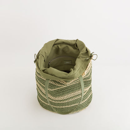 Borsa A Mano Donna - Riccione Verde Oliva/Naturale