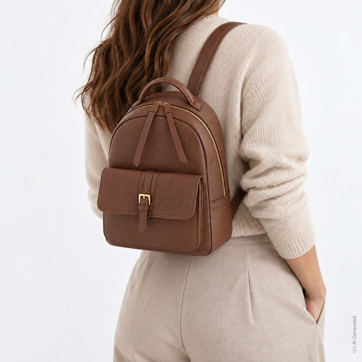Rucksack für Damen - Waco Schokolade