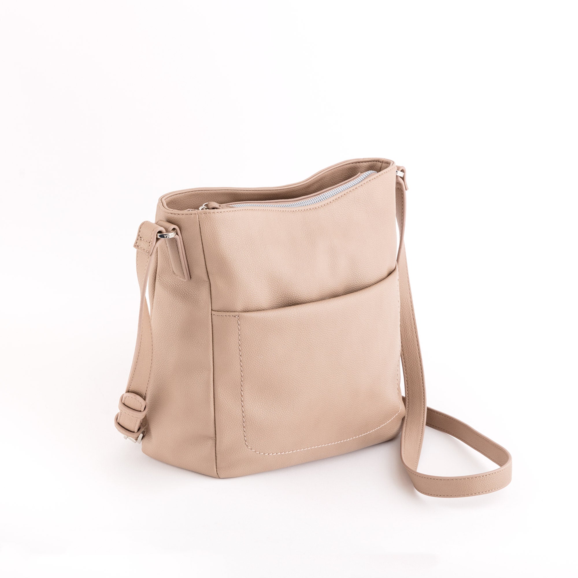 Schultertasche für Damen - Dorotea Helles Taubengrau