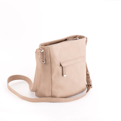 Schultertasche für Damen - Dorotea Helles Taubengrau