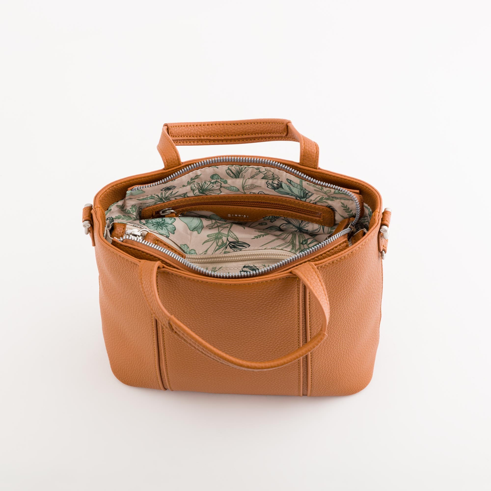 Damenhandtasche - Curry Leder