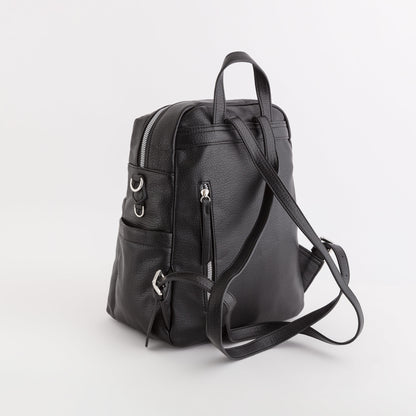 Damen Rucksack/Umhängetasche - Boston Schwarz