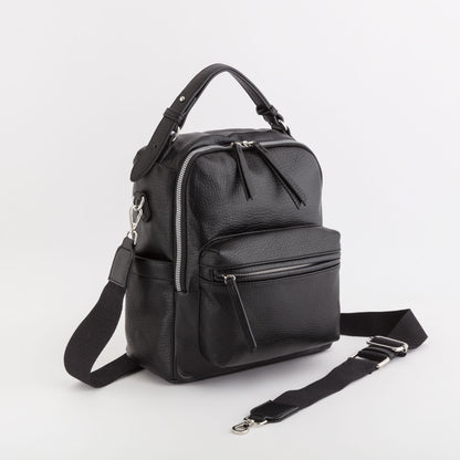 Damen Rucksack/Umhängetasche - Boston Schwarz