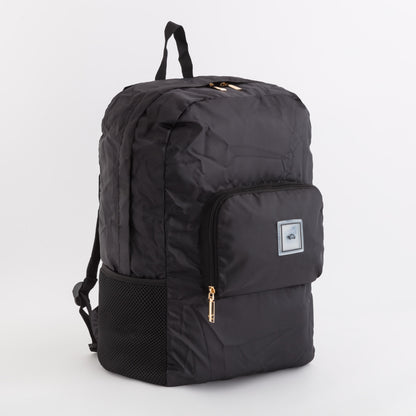 Women's Foldable Backpack - Gaia foldable bag Black