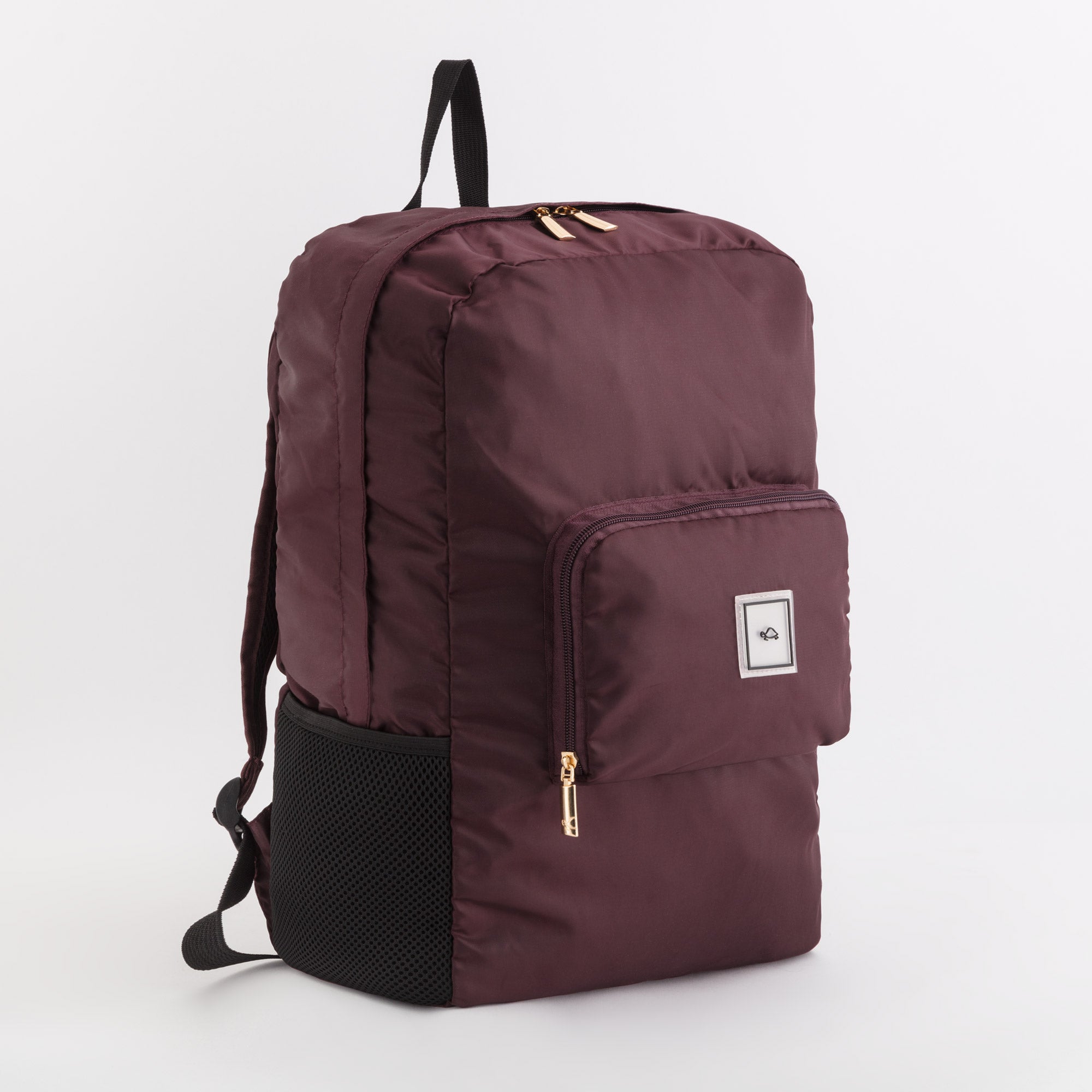 Women's Foldable Backpack - Gaia foldable bag Prune