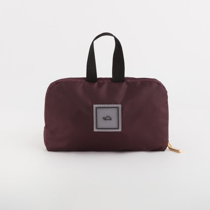 Women's Foldable Backpack - Gaia foldable bag Prune