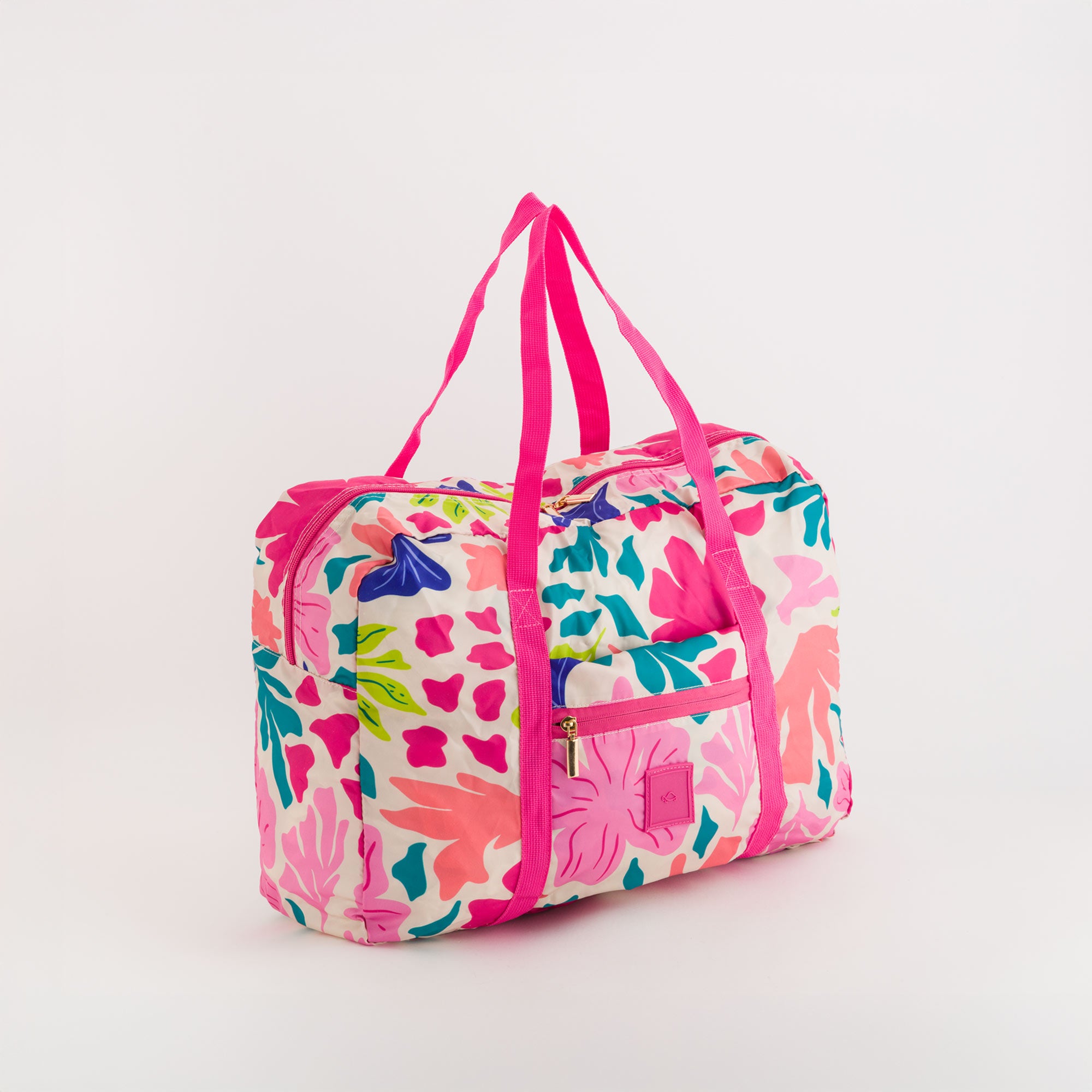Borsone Richiudibile Donna - Gaia foldable bag Rosa/Multicolore