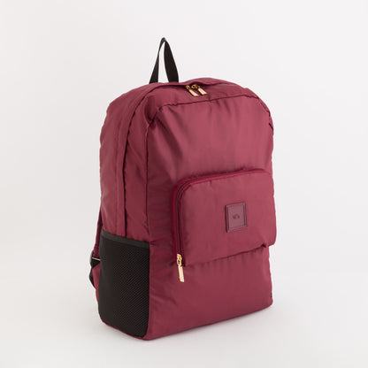 Women's Foldable Backpack - Gaia foldable bag Wine