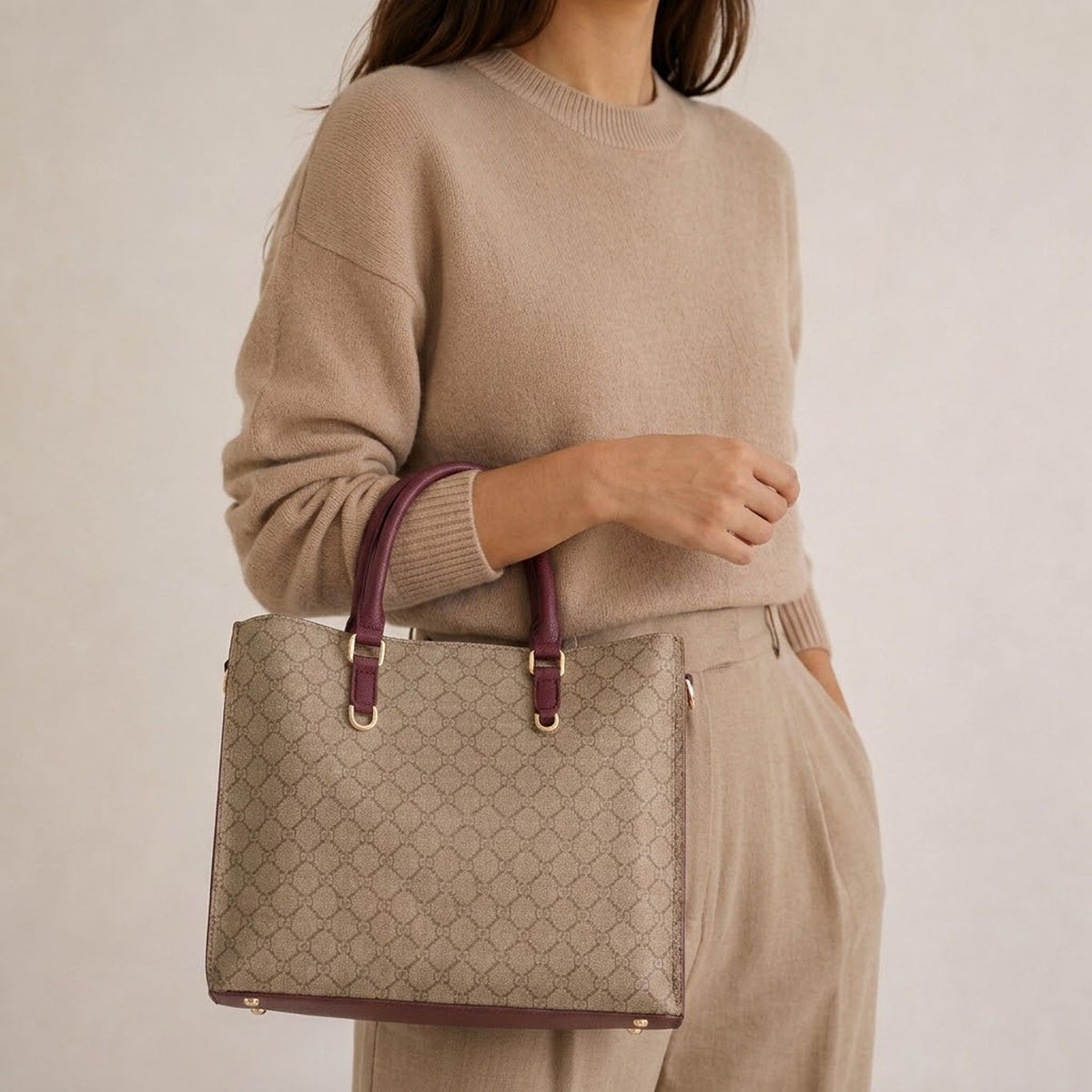 Borsa A Mano Donna - Diana fall Tortora/Vino